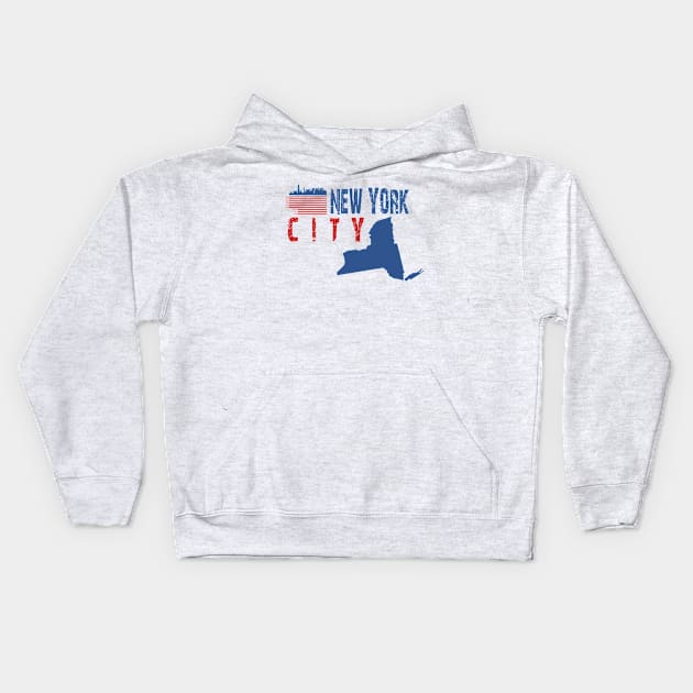 New York City Design Kids Hoodie by Jo Litheng